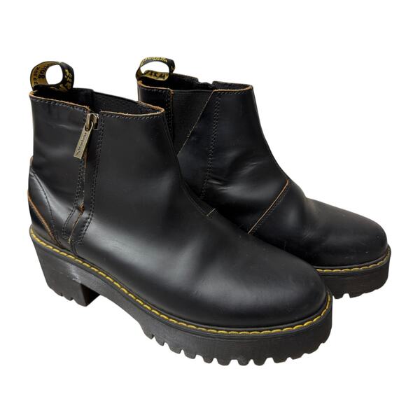 Doc Martens Womens Rometty II Chelsea Boot Black Vintage Smooth Size 10 - Picture 1 of 16